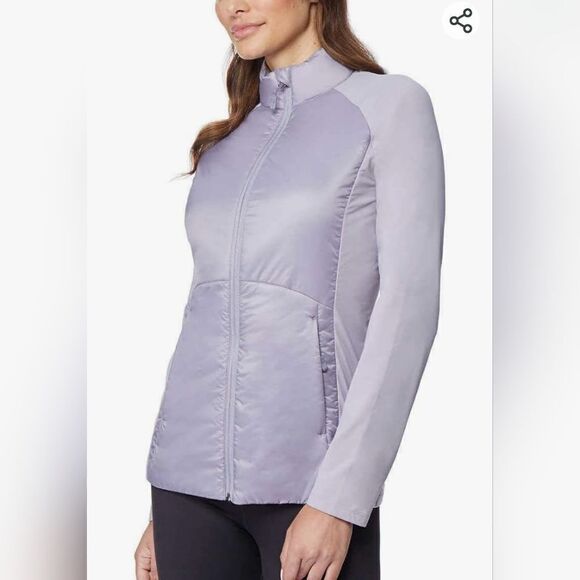NWT 32 Degrees Cool M Ladies' Mixed Media Lightweight Jacket Minimal LAVENDER - Picture 3 of 11